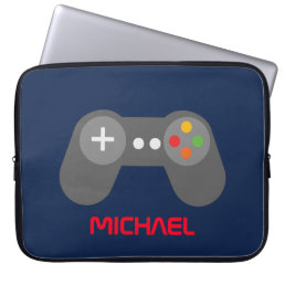 Cool Video Game Controller Kids Personalized Laptop Sleeve