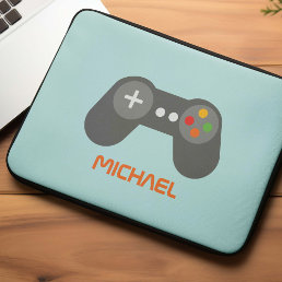 Cool Video Game Controller Kids Personalized Laptop Sleeve