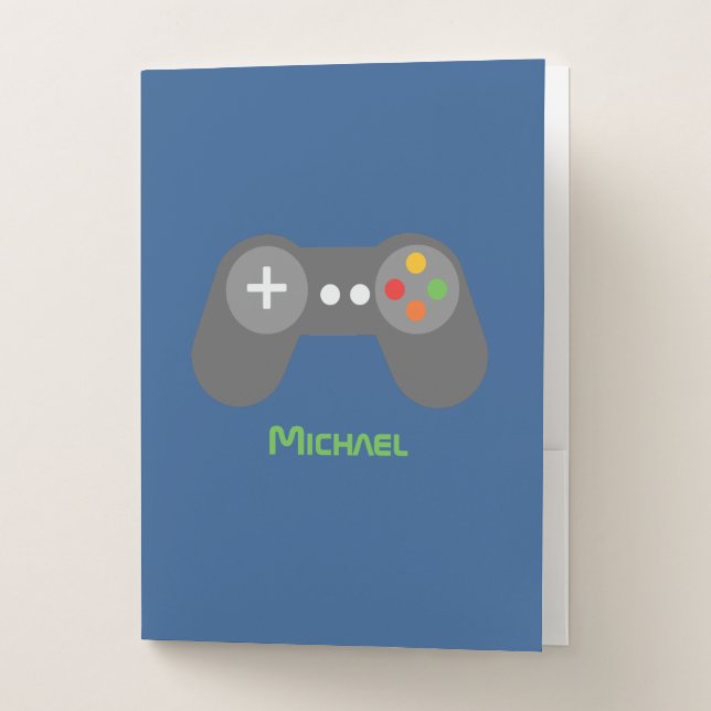 Cool Video Game Controller Pocket Folder (Front)