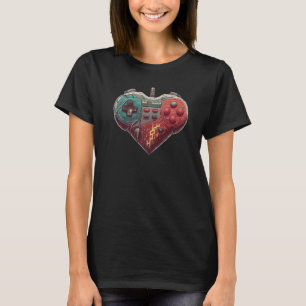 Cool Video Game Heart Controller Premium T-Shirt