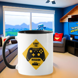 cool video gamer add monogram mug
