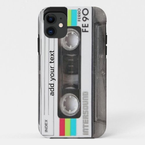 Cool Vintage 80s Cassette Retro Girly Holiday iPhone 11 Case