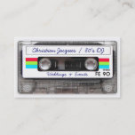 Cool Vintage 80s Retro Music Cassette Tape Funny Business Card at Zazzle
