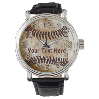 Cool Vintage Baseball Watches with YOUR TEXT