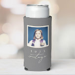 Cool Vintage Birthday Party Script Photo Seltzer Can Cooler<br><div class="desc">Celebrate your birthday in style with our Custom Cool Vintage Birthday Party Photo Can cooler featuring elegant script calligraphy! This sleek and stylish can cooler is the perfect accessory for any birthday celebration, adding a touch of class and sophistication to your special day. But that's not all - this can...</div>