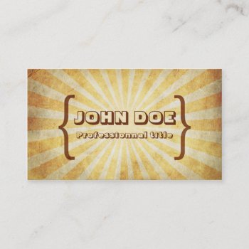 Cool Vintage Business Card by Grafikcard at Zazzle