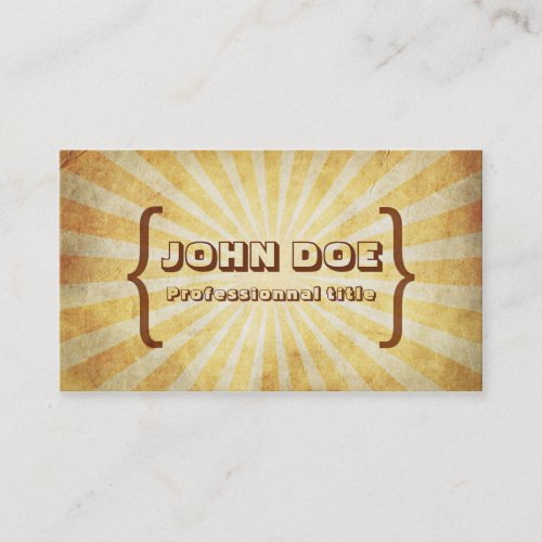 Cool vintage business card template