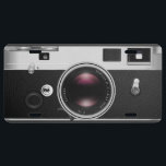 Cool Vintage Camera Look License Plate<br><div class="desc">Vintage Camera with Black Leather Look Design for you.</div>