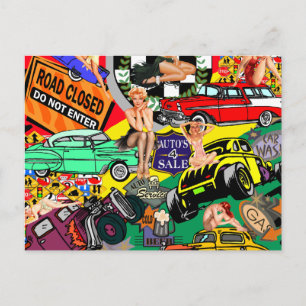 Cool Vintage Cars Postcard