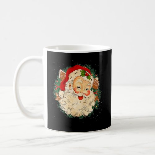 Cool Vintage Christmas Santa Claus Face Xmas Gitts Coffee Mug