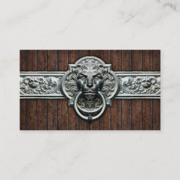 Cool Vintage Doorknocker #1a Personalizable Business Card by sc0001 at Zazzle