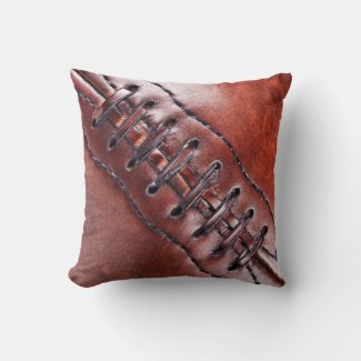 Cool Vintage Football Pillow with Close Up Laces