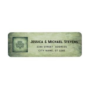 Cool Vintage grundge Irish shamrock Label