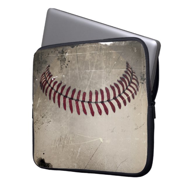 Cool Vintage Grunge Baseball Laptop Sleeve (Front Left)