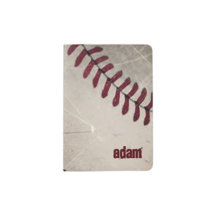 Cool Vintage Grunge Baseball Personalized Passport Holder