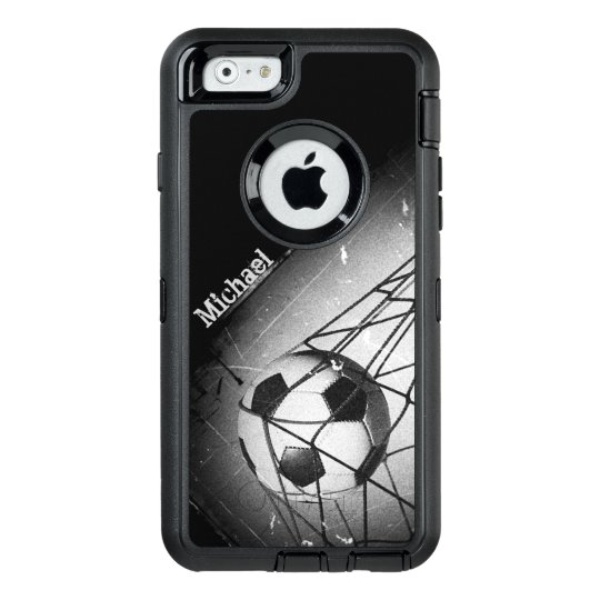 Cool Vintage Grunge Football In Goal Personalized Otterbox Iphone Case Zazzle Com