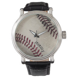 Cool Vintage Grunge Grungy Baseball Personalized Watch