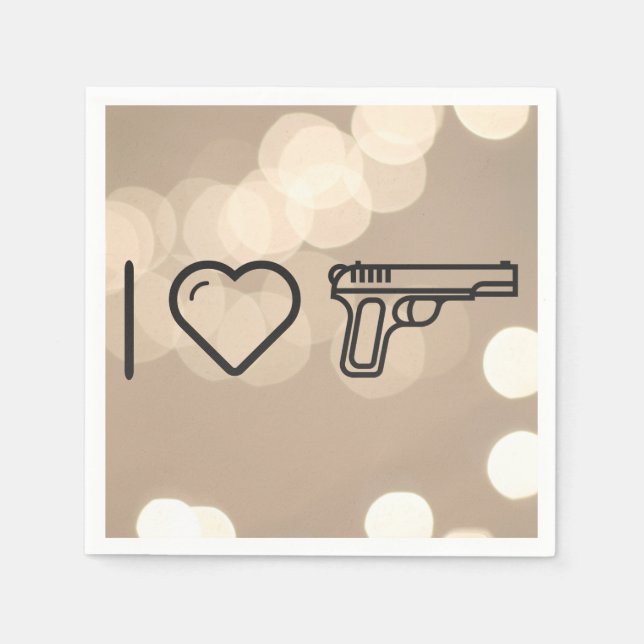 Cool Vintage Guns Napkins (Front)