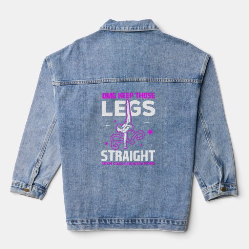 Cool Vintage Gymnastics   Straight Legs Gymnast  Denim Jacket