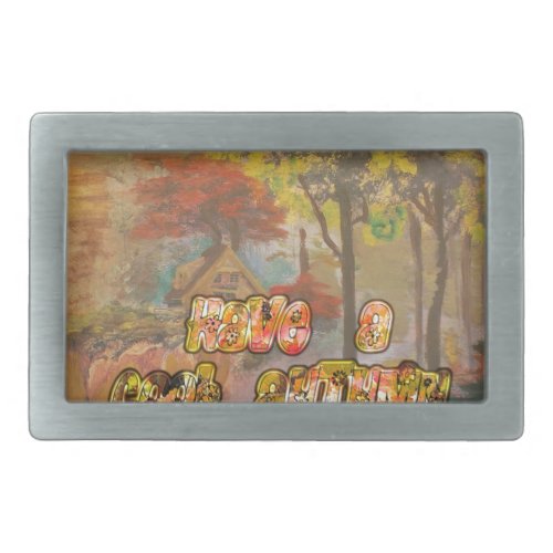 Cool vintage Hakuna Matata Have a cool Autum Seaso Rectangular Belt Buckle