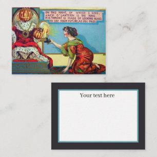 cool vintage Halloween pumpkin head Note Card