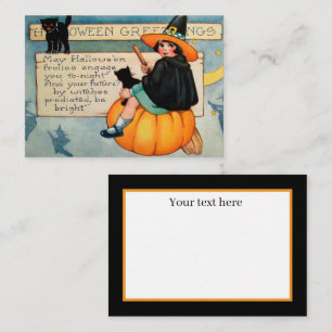 cool vintage Halloween witch Holiday Note Card