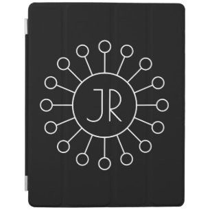 Cool Vintage Logo Style Monogram   Black & White iPad Smart Cover