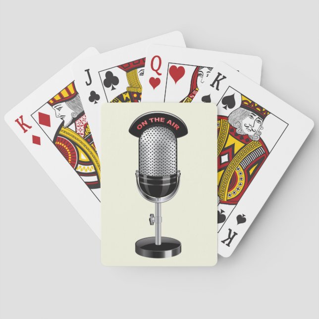 Cool Vintage Microphone Poker Cards (Back)