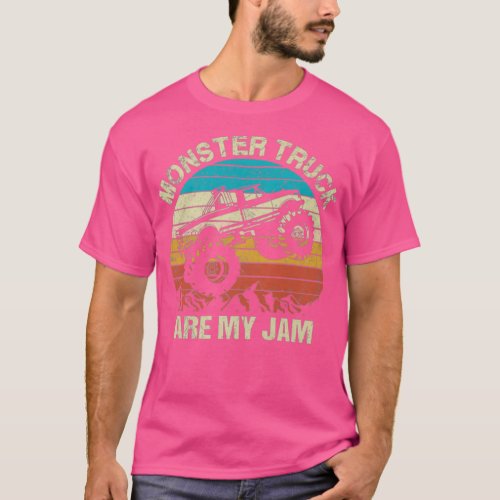 Cool Vintage Monster Truck Are My Jam Retro T_Shirt