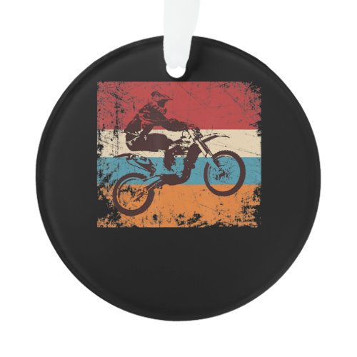 Cool Vintage Motocross Gift For Motorbike Lovers Ornament
