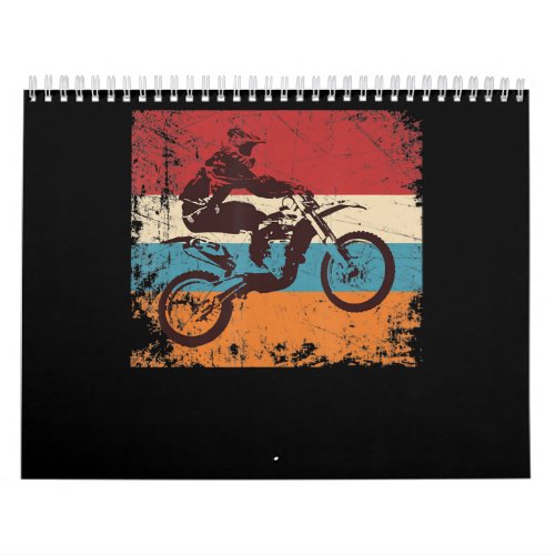 Cool Vintage Motocross Gift For Motorbike Loversp Calendar