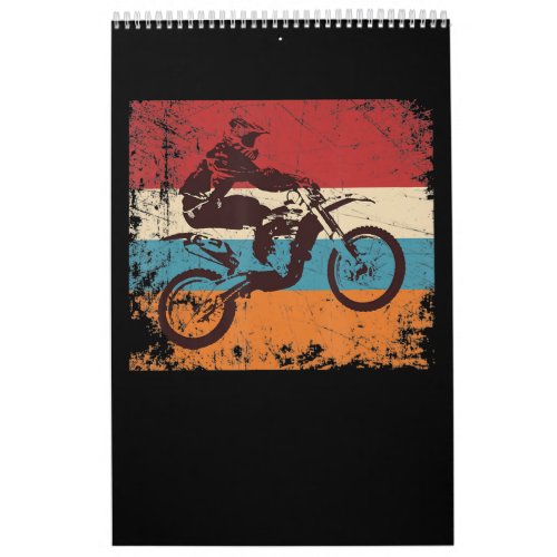 Cool Vintage Motocross Gift For Motorbike Loversp Calendar