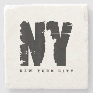 Cool Vintage New York City Style Tee Shirts, New Y Stone Coaster