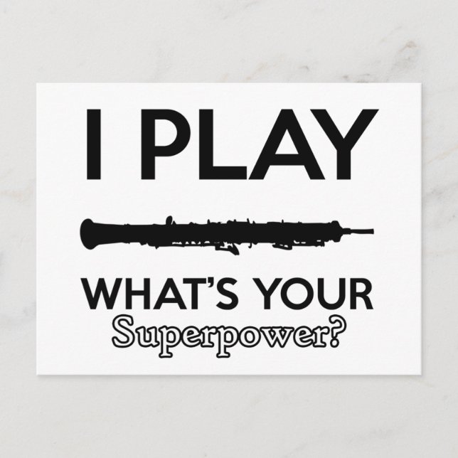 cool vintage oboe designs postcard (Front)