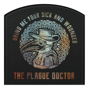 Cool Vintage Plague Doctor Door Sign