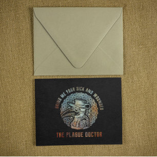 Cool Vintage Plague Doctor   Postcard