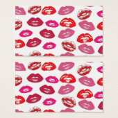Cool vintage retro girly hot pink red glossy lips (Front & Back)