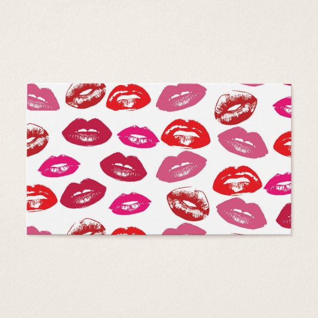 Cool vintage retro girly hot pink red glossy lips (Front)