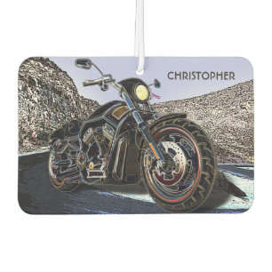 Cool Vintage Road Glowing Motorcycle Chopper Air Freshener