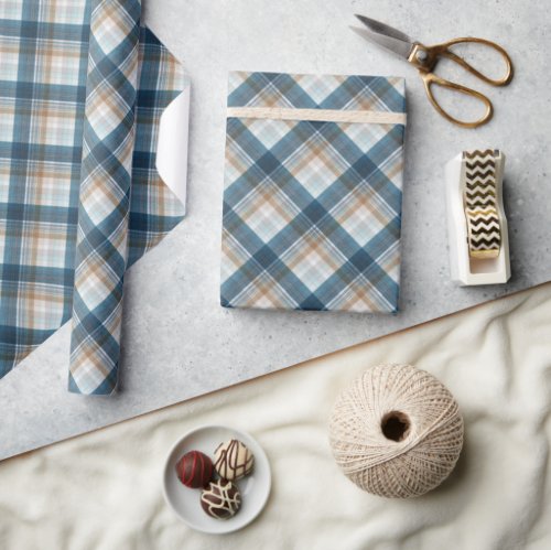 Cool Vintage Rustic Chic Plaid Pattern Wrapping Paper