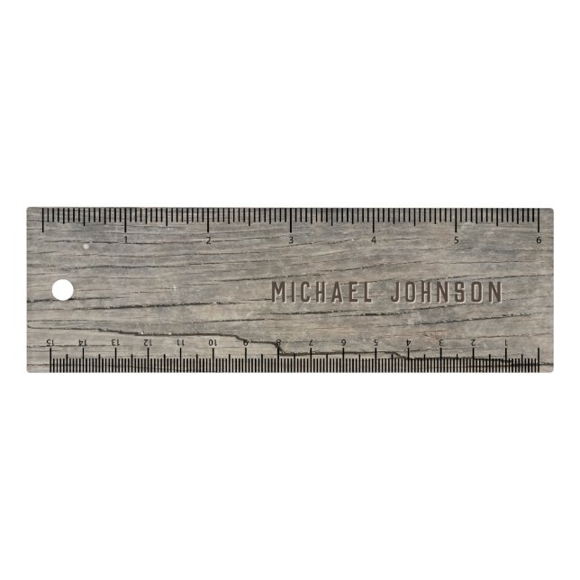 Cool Vintage Rustic Old Wood Customized Name Ruler (Front)
