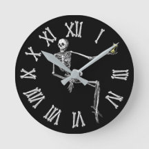Cool Vintage Skeleton with Hourglass Halloween