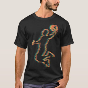 Cool Vintage Sketll Players Slam Dunk Coach Silhou T-Shirt