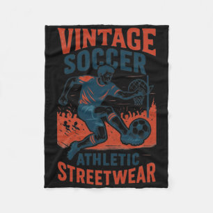 Cool Vintage Soccer Athletic Streetwear Fleece Blanket