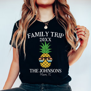 Cool Vintage Sunset Retro Custom Family Vacation T-Shirt