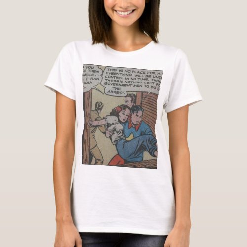 Cool Vintage superhero comic T_Shirt