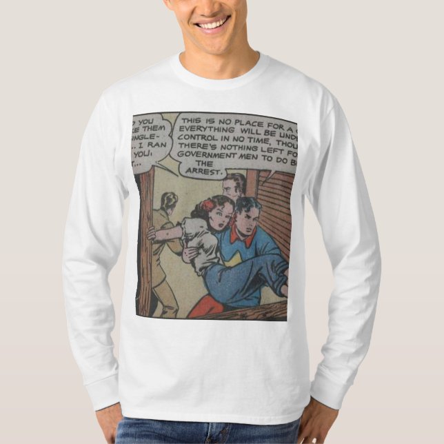 Cool Vintage superhero comic T-Shirt (Front)