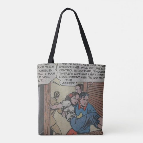 Cool Vintage superhero comic Tote Bag