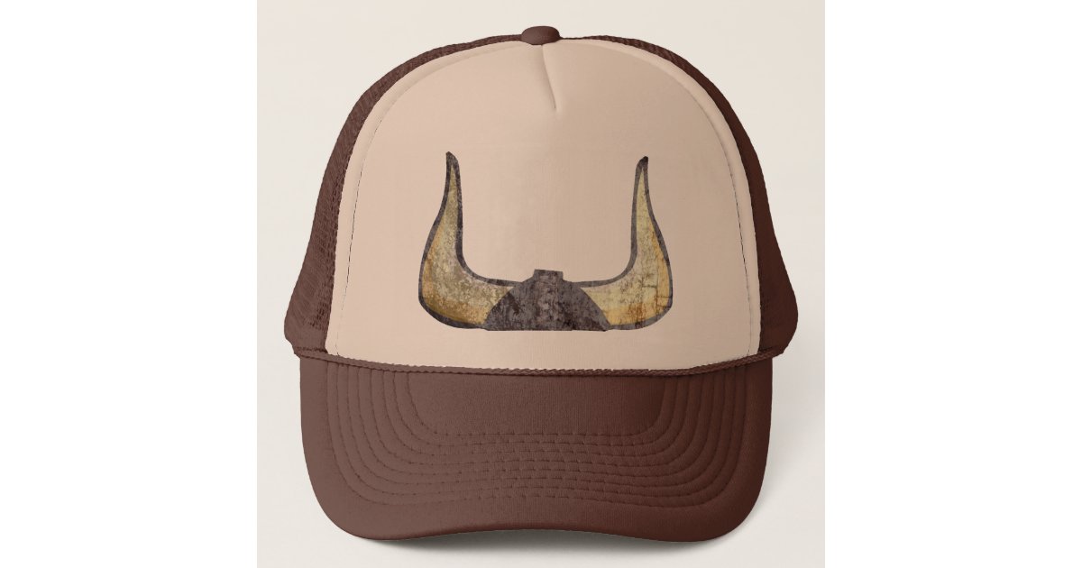 Cool Vintage Viking Horns hunter hat cap design