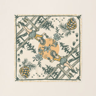 Cool Vintage Western Rodeo Cowgirl Pattern Scarf